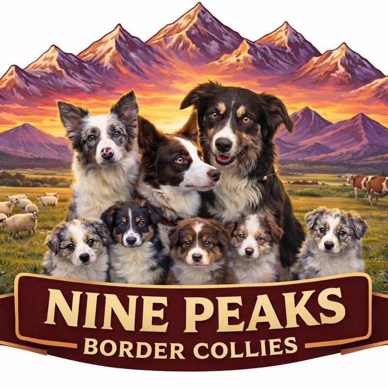 Nine Peaks Farm Border Collies mark